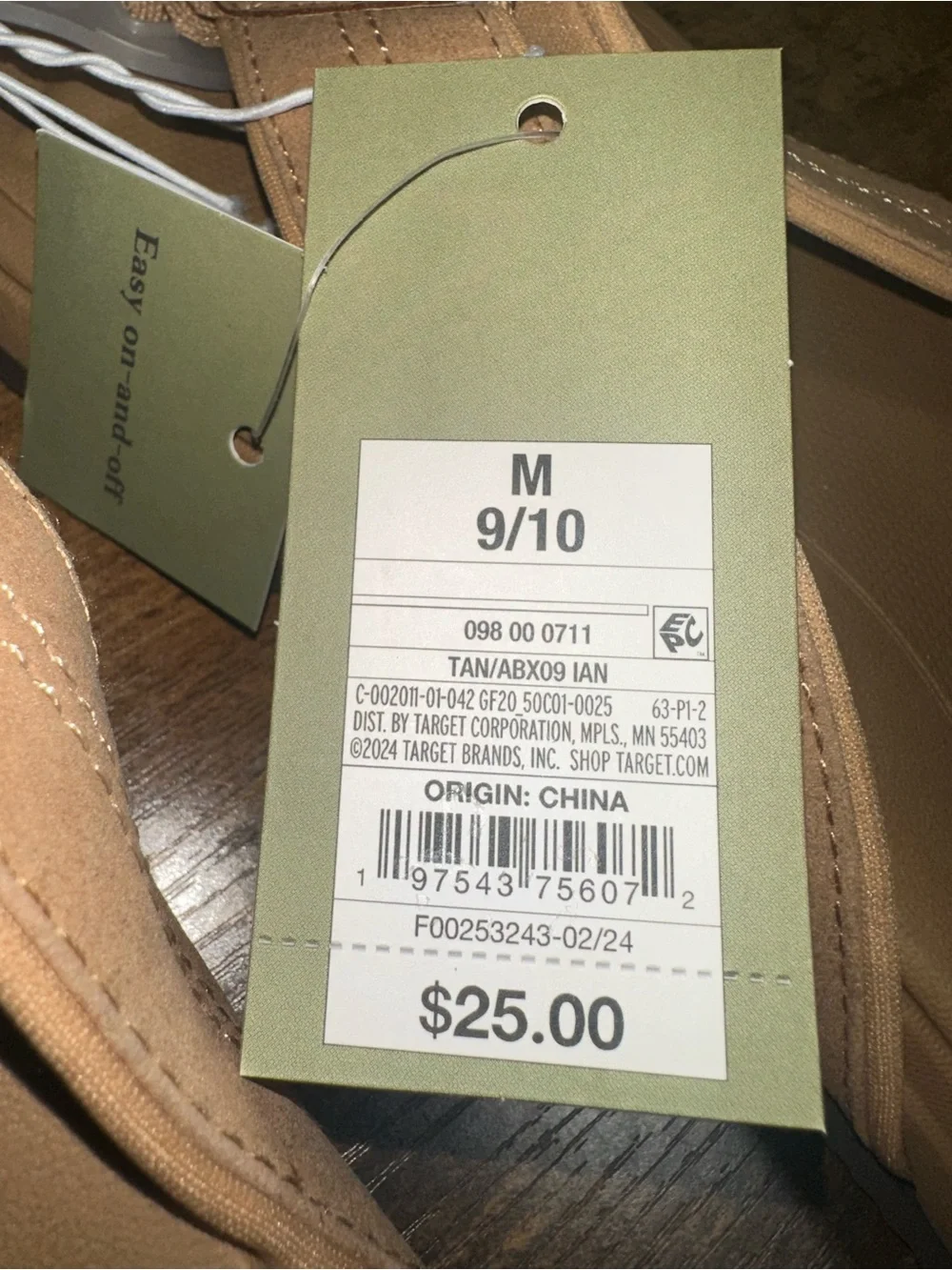 Men's lan Comfort Flip Flop Thong Sandals - Goodfellow & Co™ Tan Medium 9/10